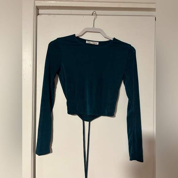 Dry Goods Tops - Teal long sleeve going-out top